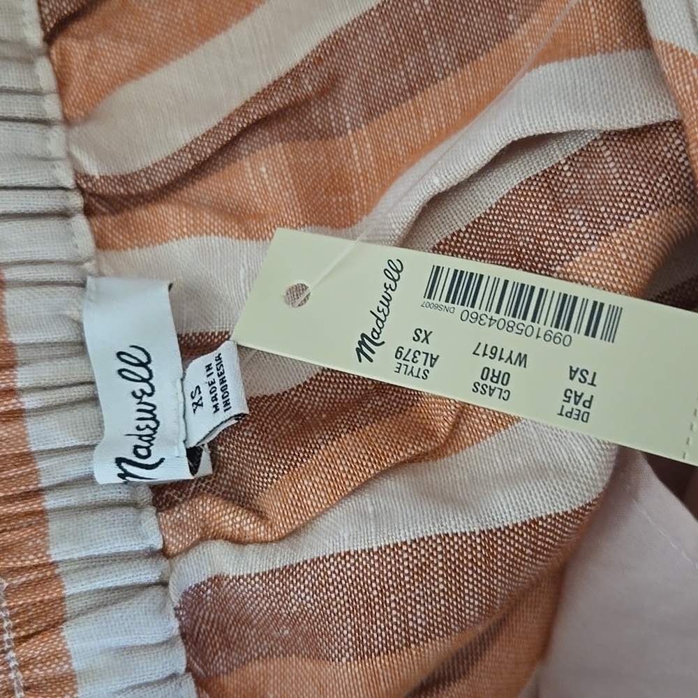 NWT Madewell Linen Strip Pull On Wrap Skirt - Picture 6 of 6